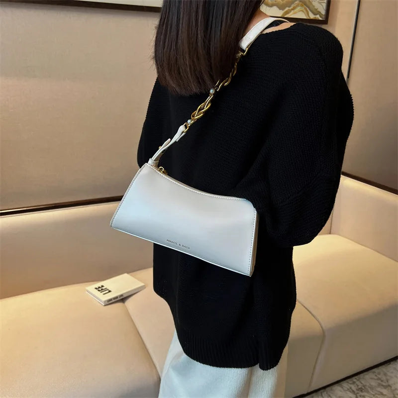 Summer Small Flap Shoulder Bag for Women Crossbody Solid Color