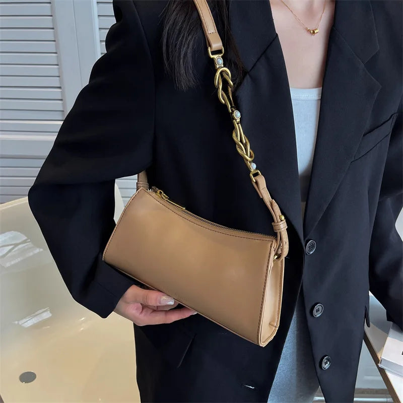Summer Small Flap Shoulder Bag for Women Crossbody Solid Color