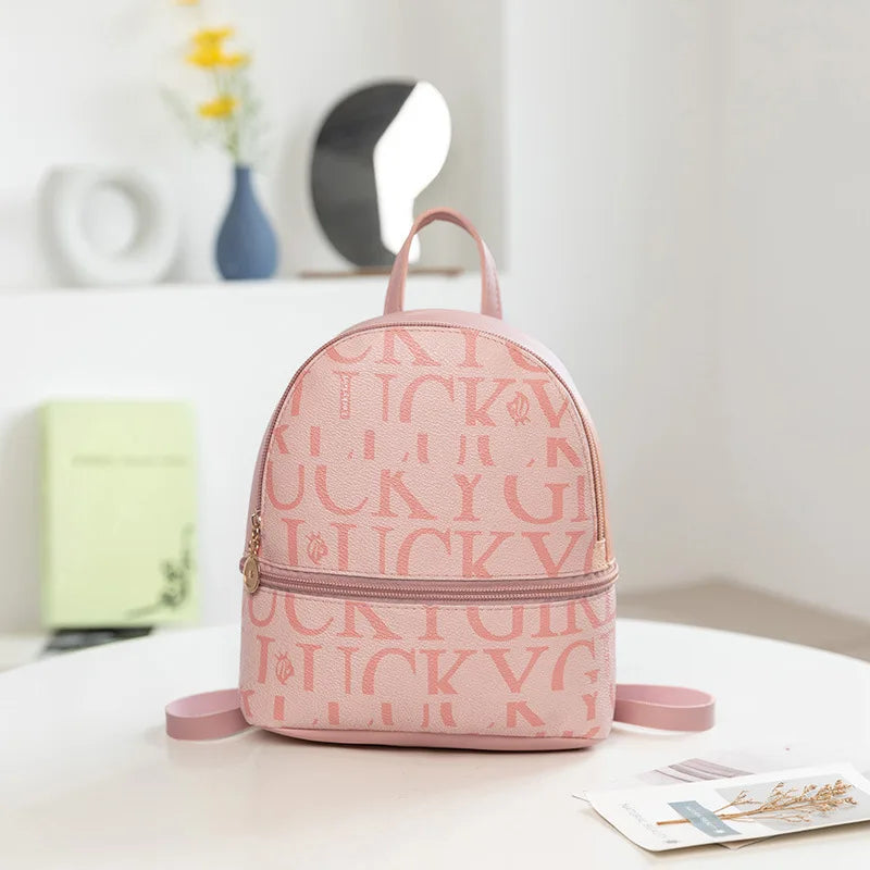 Soft Leather Women Small Backpack Shoulder Bag Mini Bagpack Mochila