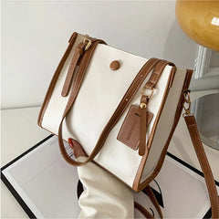 Women's Large Capacity Shoulder Bag Tote Solid Crossbody Handbag