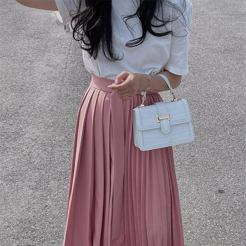 Pink Diamond Lattice Small Satchel Crossbody Bag