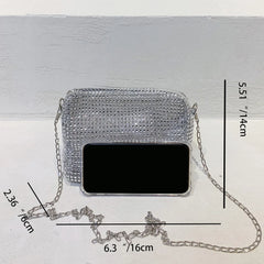 Diamonds Shoulder Bags Rhinestones Chain Crossbody Totes for Women