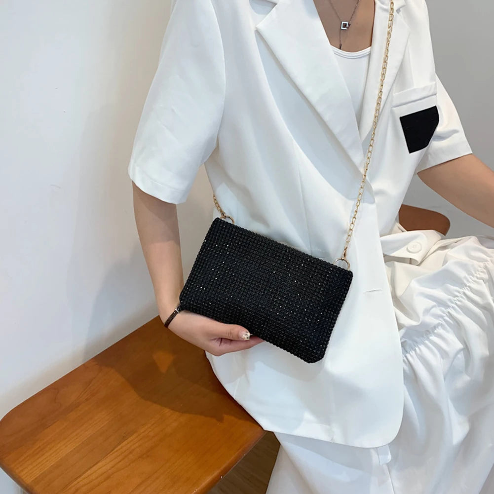 Diamonds Shoulder Crossbody Bag Women Rhinestones Wedding Party Chain Clutch