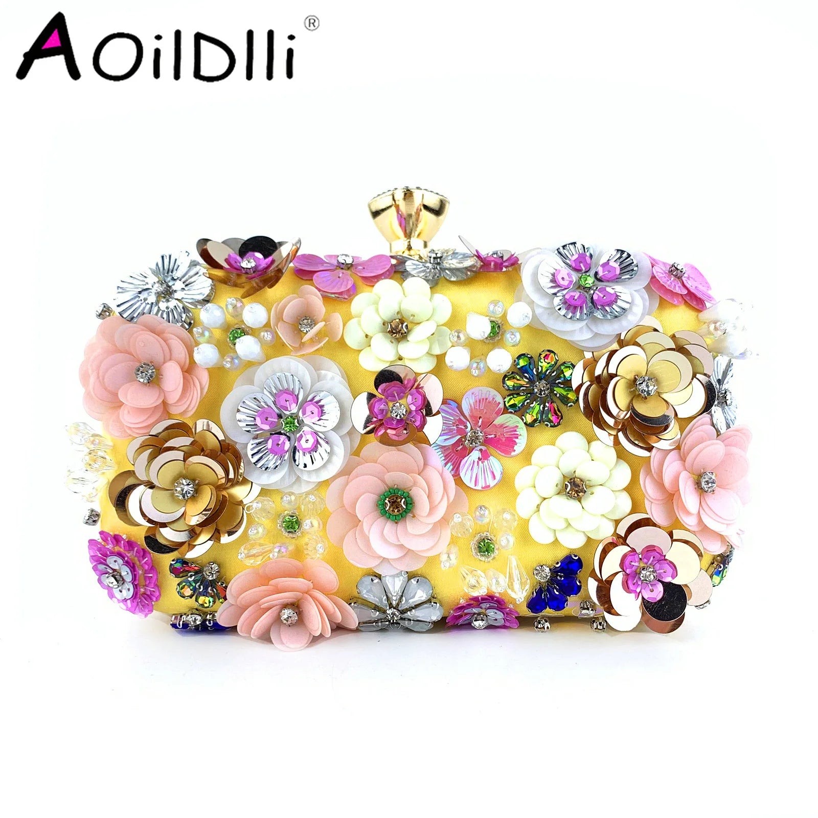 Flower Beaded Banquet Wedding Party Bag