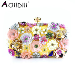 Flower Beaded Banquet Wedding Party Bag
