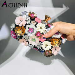 Flower Beaded Banquet Wedding Party Bag