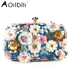 Flower Beaded Banquet Wedding Party Bag