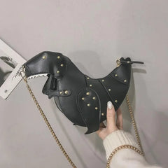 Dinosaur Rivets Chain Purse Shoulder Bag Ladies Crossbody Mini Messenger Bag
