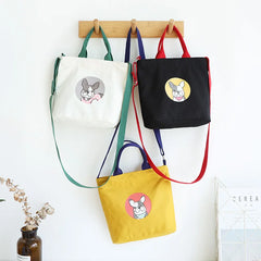 Dog Print Women Handbags Classic Ladies Shoulder Bag Casual Style Handbag