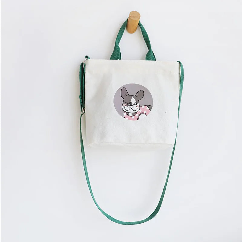 Dog Print Women Handbags Classic Ladies Shoulder Bag Casual Style Handbag