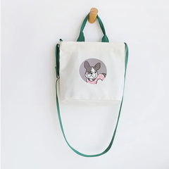 Dog Print Women Handbags Classic Ladies Shoulder Bag Casual Style Handbag