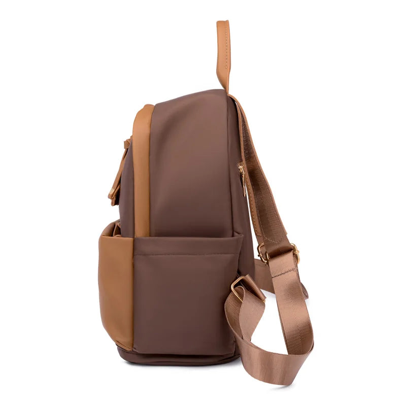 Double Patchwork Anti-Theft Women Backpacks Large Capacity Classic Bags