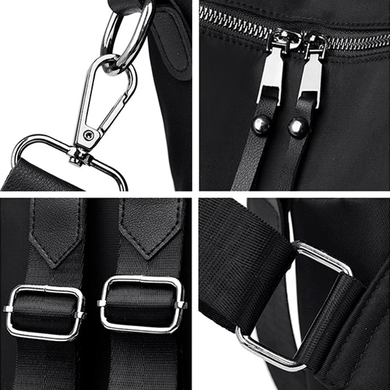 Large Capacity Double Zipper School Backpack for Women