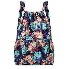 Flower Ethnic Style Drawstring Backpack for Women