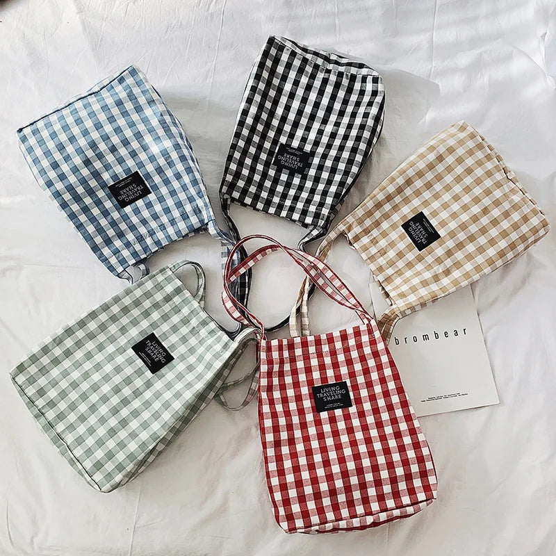 Durable Women Student Cotton Linen Single Shoulder Bag Shopping Tote