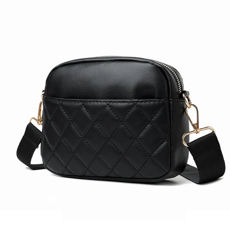 Embroidery Thread Shoulder Bag PU Leather Crossbody Small Square Bag 2pcs Combo