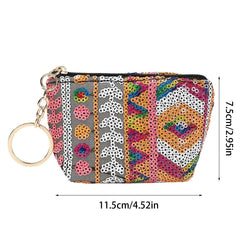Geometric Beads Sequins Women's Purse Small Handbag