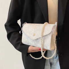 Ladies Shoulder Bag Chain Messenger Bag PU Solid Small Square Bag