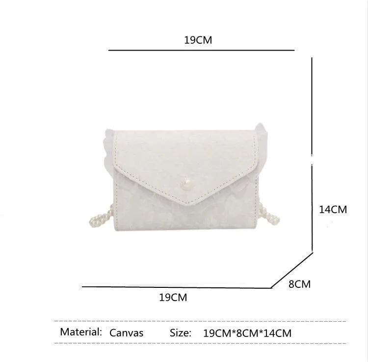 Ladies Shoulder Bag Chain Messenger Bag PU Solid Small Square Bag