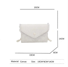Ladies Shoulder Bag Chain Messenger Bag PU Solid Small Square Bag