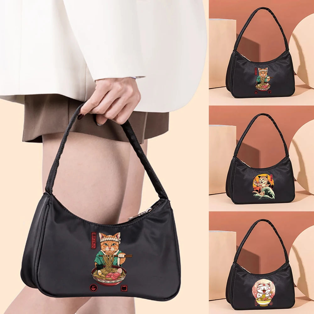 Anime Print Women Shoulder Bag Casual Tote Handbag Organizer Wallet Clutch