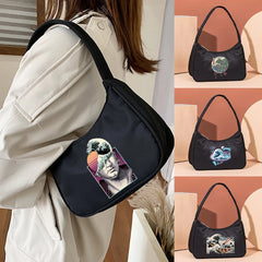Wave Printed Bag Clutch Women Tote Shoulder Handbags Wallets Organizer Pack