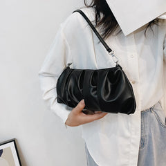 Women's Casual Leather Shoulder Bag - Brown