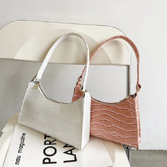 Retro Casual Women Shoulder Tote Bag Pu Leather Solid Handbags Armpit Bags