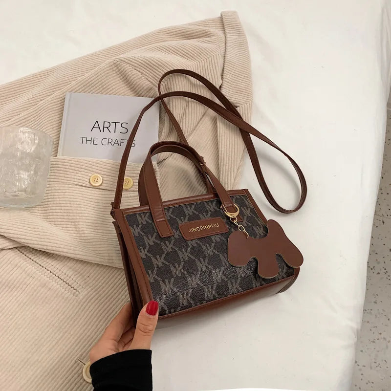 Retro Casual Women Totes Shoulder Bags Leather Chain Handbag B104