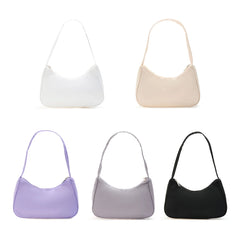 Nylon Hobos Bag Solid Zipper Underarm Ladies Bags