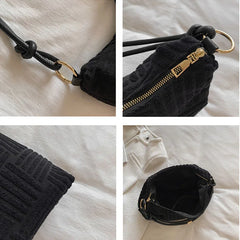 Casual Vintage Women Shoulder Bag Plush Handbag for Women