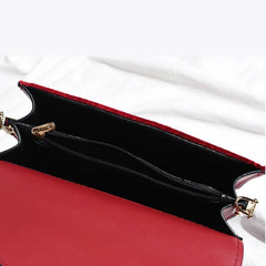 Rivet Patchwork Crossbody Bag Wide Strap Women's Handbag