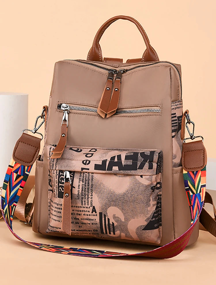 Famous Women Backpack Anti Theft Waterproof Backpack Large Capacity School Bag