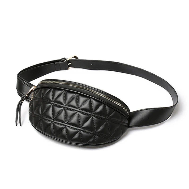Women's PU Leather Chest Bag Crossbody Waist Sling Phone Pouch
