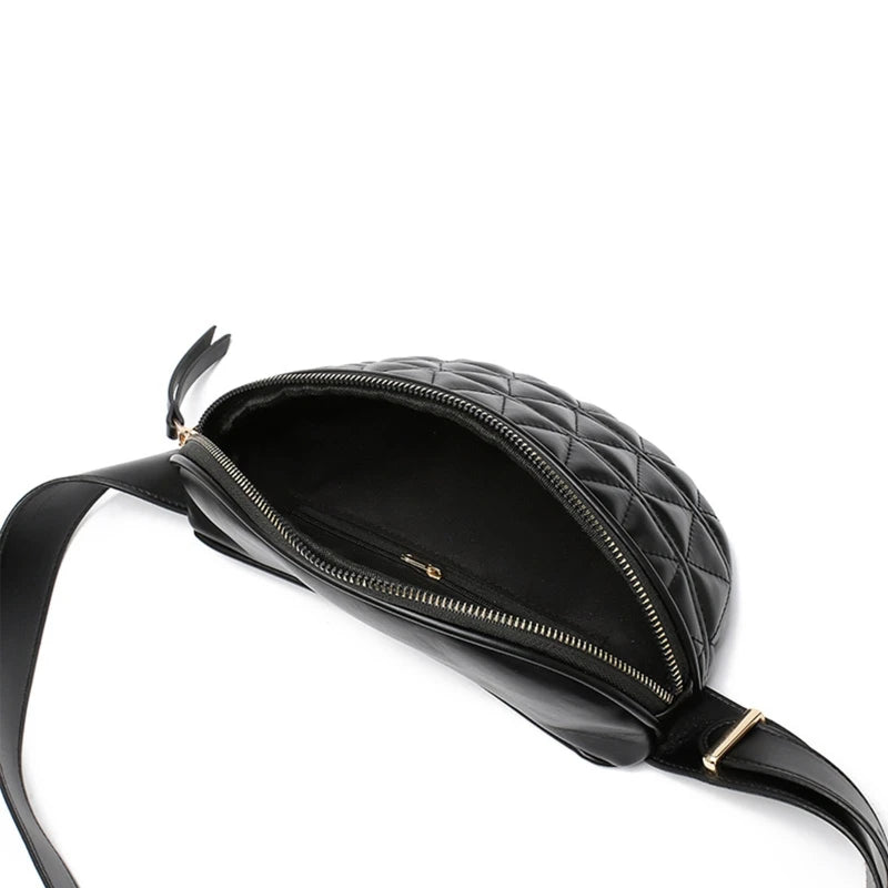Women's PU Leather Chest Bag Crossbody Waist Sling Phone Pouch