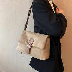 Women's Faux Suede Shoulder Bag Crossbody Purse SG881