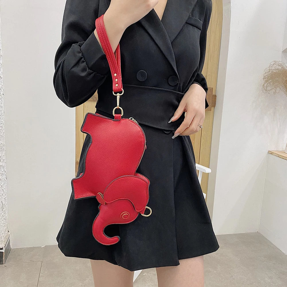 Creative Elephant Shape Crossbody Bag Mini Purse