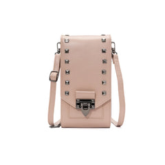 Studded Shoulder Bag Soft Leather Women Messenger Purse