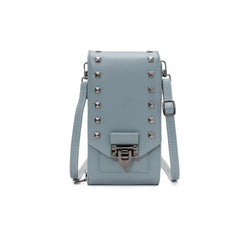 Studded Shoulder Bag Soft Leather Women Messenger Purse