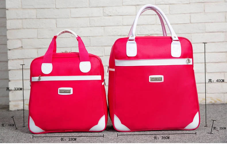 Women's Nylon Leather Tote Bag Large Capacity Handbag