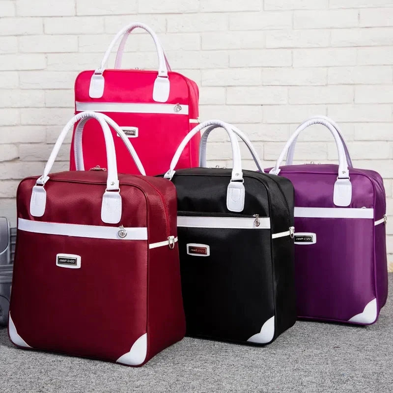 Women's Nylon Leather Tote Bag Large Capacity Handbag