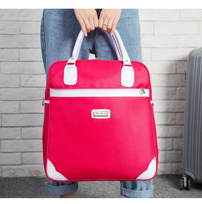 Women's Nylon Leather Tote Bag Large Capacity Handbag