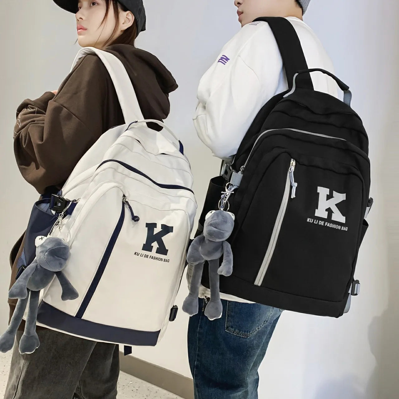 Waterproof Laptop Letters College Backpack for Women