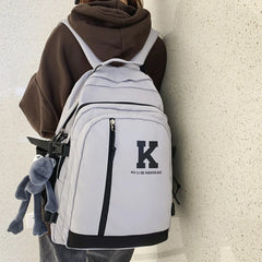 Waterproof Laptop Letters College Backpack for Women
