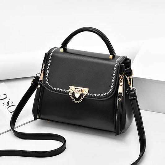 Flap Ladies Hand Bags Large Capacity Leather Handbags