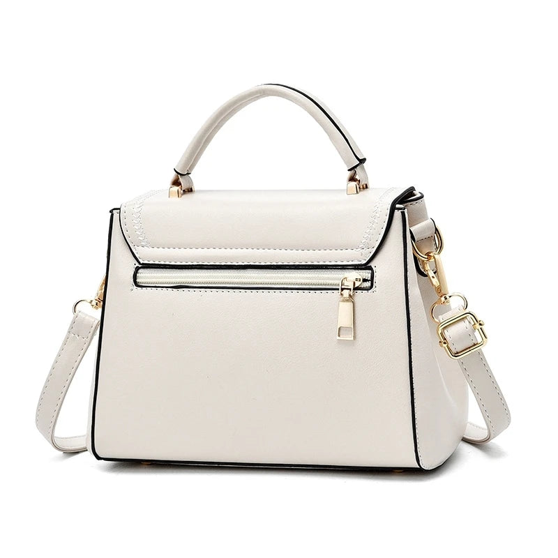 Flap Ladies Hand Bags Large Capacity Leather Handbags