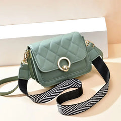 Plaid Small Crossbody Shoulder Bag with Wide Strap