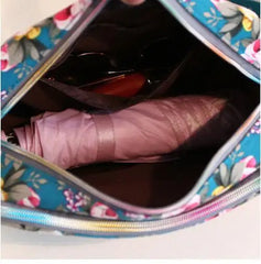 Floral Multicolor Printed Canvas Messenger Bag Shoulder Bag