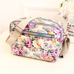 Floral Multicolor Printed Canvas Messenger Bag Shoulder Bag