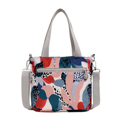 Floral Pattern Women Handbag Waterproof Nylon Shoulder Bag